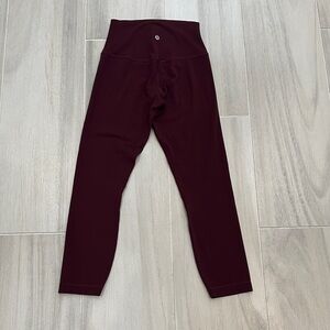 lululemon athletica Size 4 Align 23 Inch Maroon Leggings